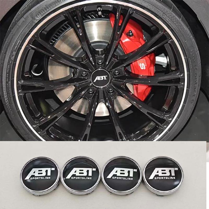 4pcs 60mm ABT logo Car Badge Wheel Center Hub Caps Badge Covers sticker Styling Accessories