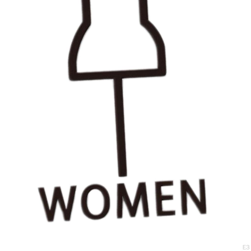 Acrylic Bathroom Door Accessories Restroom Washroom Toilet Symbol Signage Identification Sign for