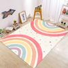 Tappeto Quadrato per Cameretta Bambini con Fantasia Arcobaleno Tappeto da Area Carino Decorazione per la Casa Tappetino Antiscivolo per Porta Pavimento Comodino Lavabile M