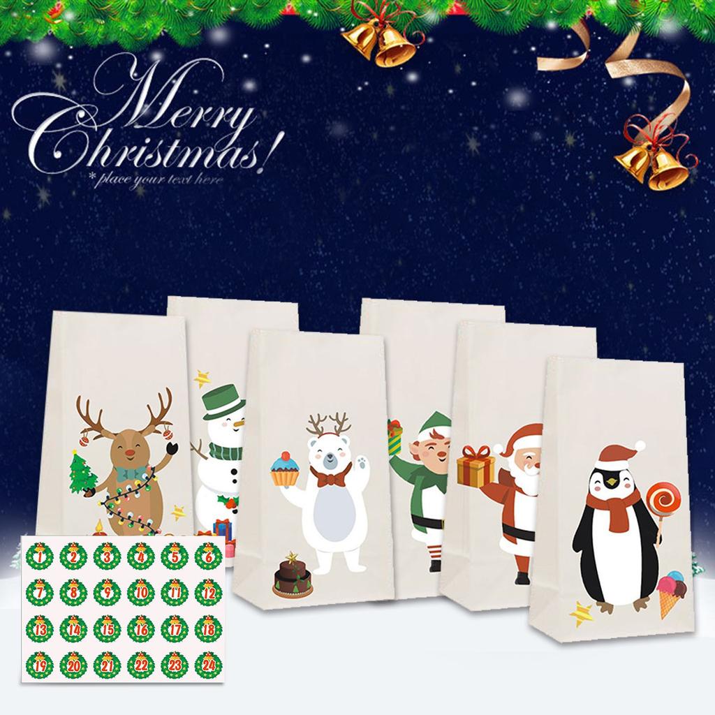 DIY Christmas Sticker Bag Children Gift Bag Handmade Crafts