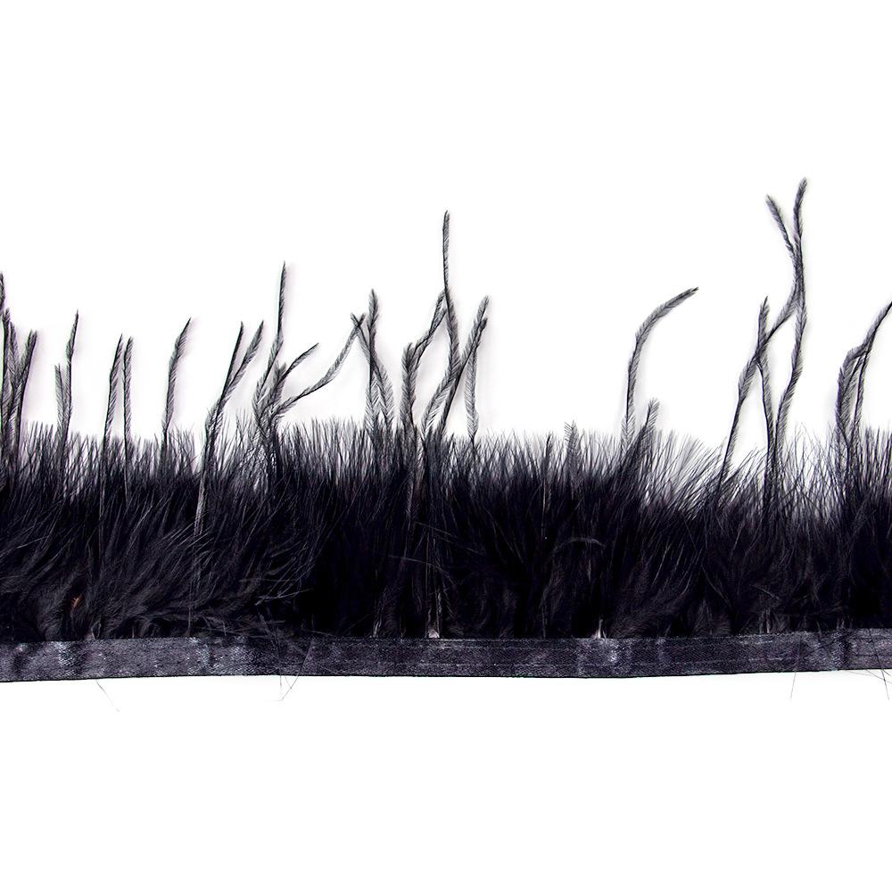 2M Peří 10-15CM Vaskulární Samet Pštrosí Vlasy Látkový Okraj Oděvní Doplňky Materiál Střapcové Šaty Sukně Doplňky