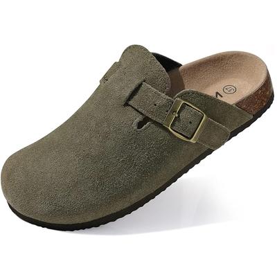 Moda Litfun Moda Mules e Tamancos Para Mulheres Homens Calce Fácil Palmilha de Cortiça Chinelos Sandálias de Praia de Verão Com Suporte de Arco Chinelos Confortáveis