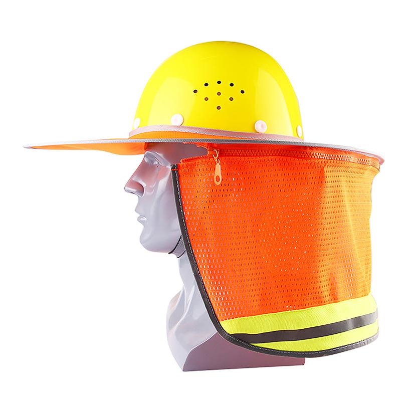 Sommer Sonnenschutz Sicherheit Schutzhelm Nackenschutz Helme Reflektierende Hutkrempe Reflektierende Kappenabdeckung Für Bauarbeiter