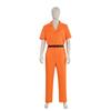 Halloween American Adult Men's and Women's Performance Costume Prisoner's Play Costume Orange Prisoner's Uniform C Uniform Factory