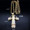 New Product Large Cross Necklace Men's Stainless Steel Gold Christmas Chain Necklace Christmas Gift Jewelry