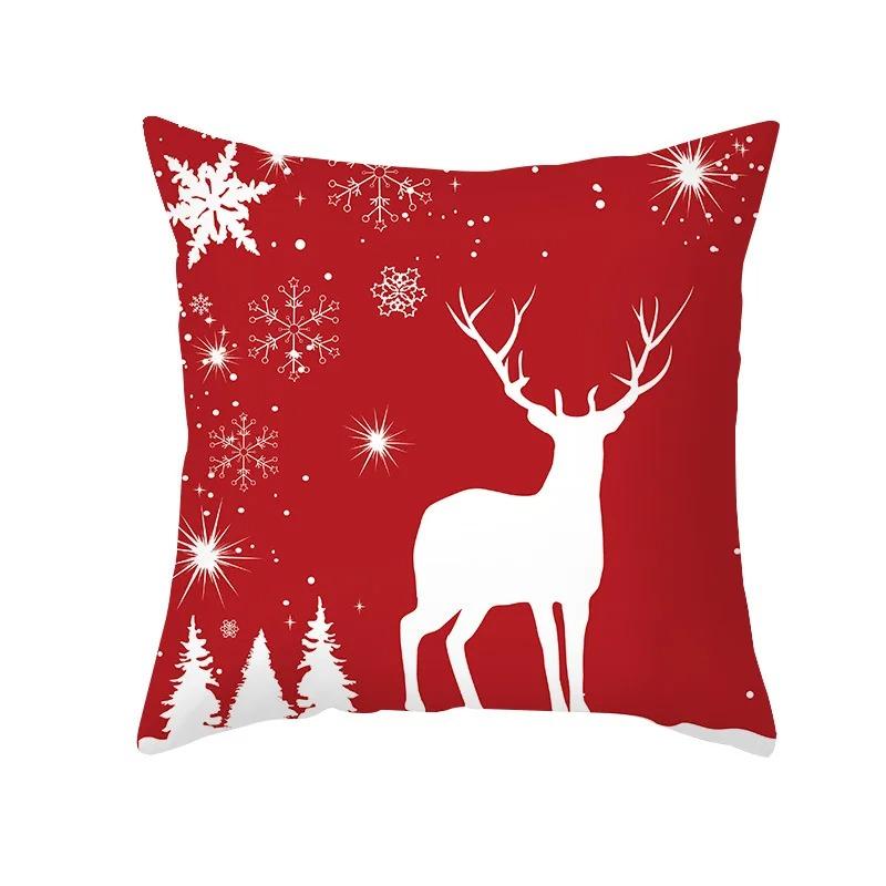 Christmas Themed Pillowcases Car Accessories Office Santa Claus Living Room Sofa Home Pillowcases