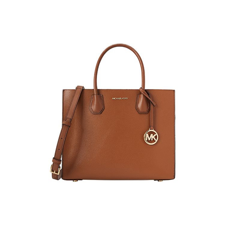 

Michael Kors MK Mercer Classic Leather Accordion Style Solid Color Commuter Shoulder Crossbody Tote Bag Large Women handbags Brown 35T2GM9S3L-230 Shopping Bag Set(Basic Set+Shopping Bag)