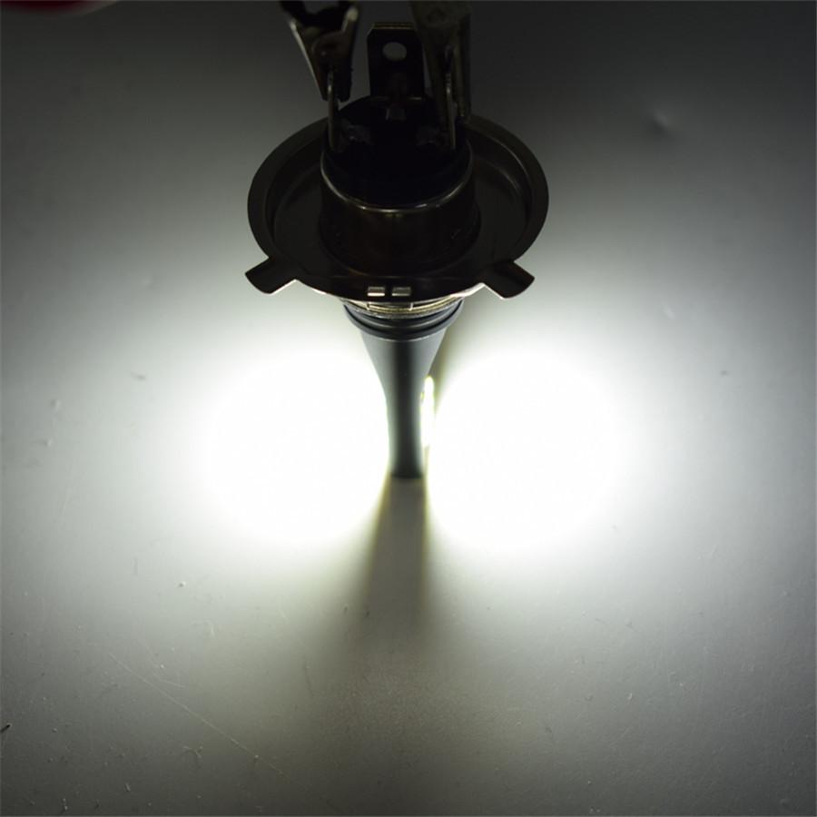 60W White 6000K H4 9003 HB2 12-LED 12V-24V Hi/Lo Beam Headlight DRL Fog Lamp Driving Light Bulb for Motorcycle 2pc
