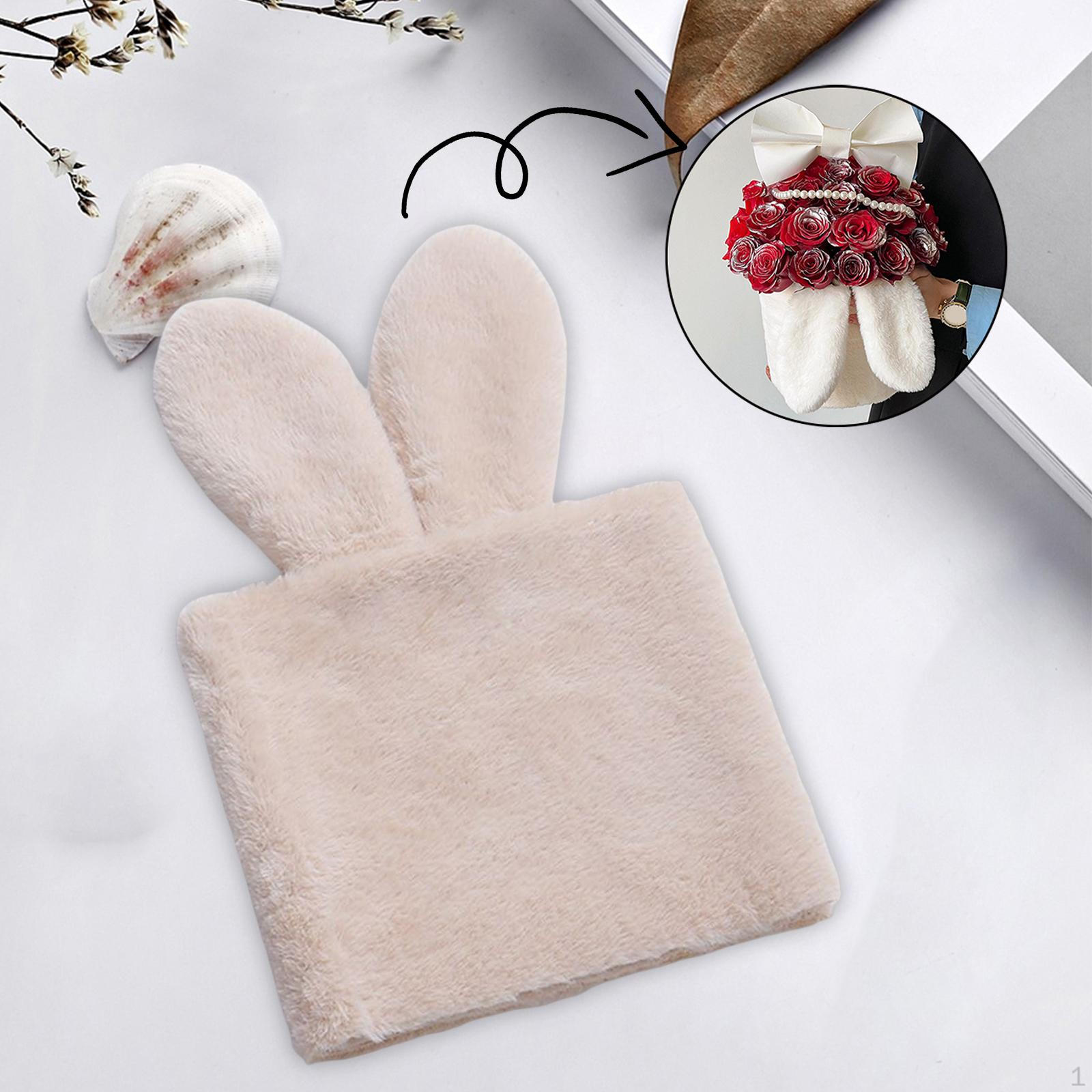 

Круглый букет с ушками, осенне-зимний изысканный дизайн, нежная, реалистичная плюшевая кукла на день рождения коричневый