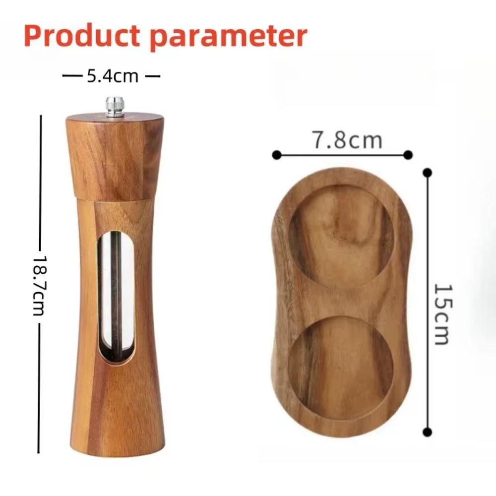 1/2Pcs Manual Salt and Pepper Mill Transparent Window Sea Salt Jar Pepper Grinder  Household