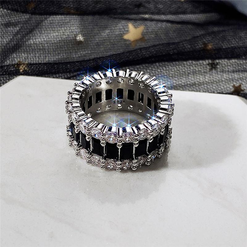 Xiaomi Huitan Fashion Female Finger Ring with Black Stone Hip Hop Party Luxury Women's Accessories Surprise Gift Ring Jewelry Drop Ship