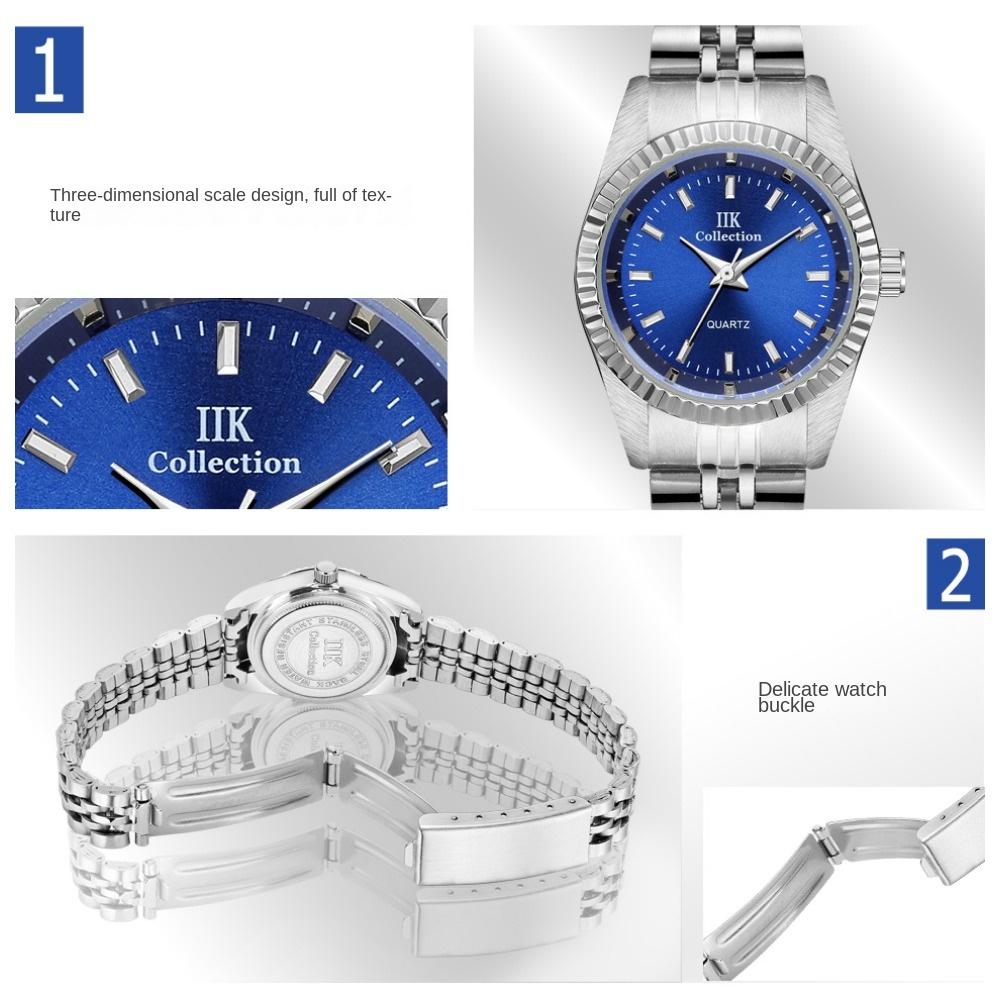 IIK Neu Frauen Quarzuhr Kompakte Edelstahl Band Wasserdicht Mode Marke Uhr Frauen Armbanduhren
