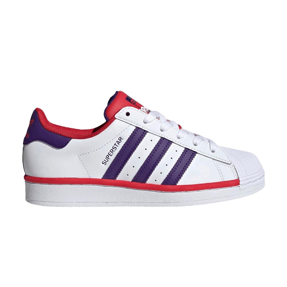 adidas Superstar J White Collegiate Purple Scarlet GS FV3666 38