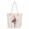 Multifunctional Gymnastics Printed Thick Rope Shoulder Beach Bag Casual Large Capacity Handbag 0244 CLE