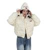 Autumn and Winter 2025 Women's New American Fashion Brand Small Floral Full Print Cotton Jacket Loose Thickened Warm Short Cotton Jacket