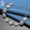 925 Sterling Silber Rosenblüten-Kettenarmband-Schmuck