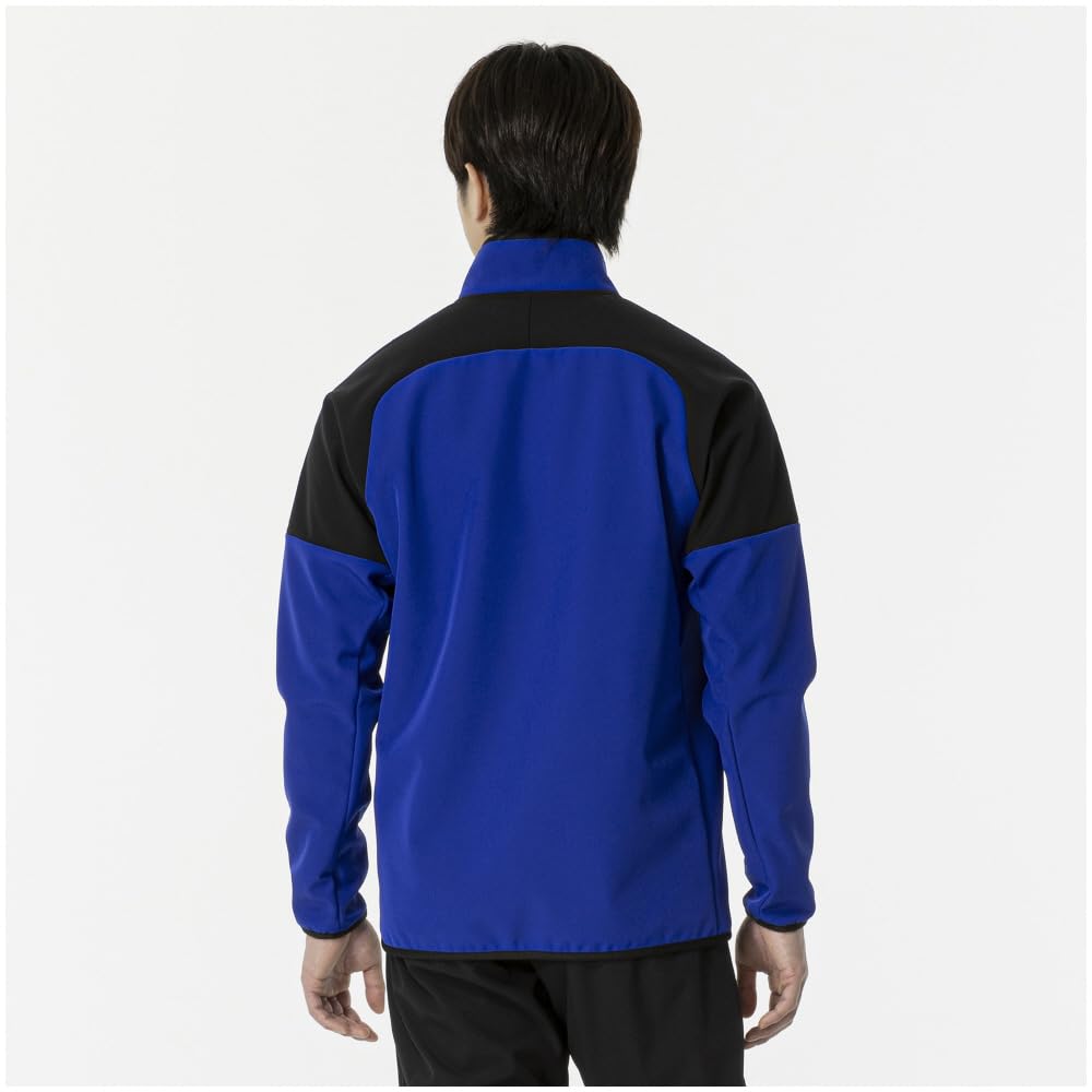 Mizuno Techseal Training and Surf Blue X Black Jacket, Water-Repellent, Windproof, Stretch, 32MEB651,