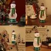 Lewondr Christmas Snow Globe with Automatic 8 Christmas Automatic Christmas Decorative Snowman with Green Clear Built-in Lights, Timer, Songs, Loop,
