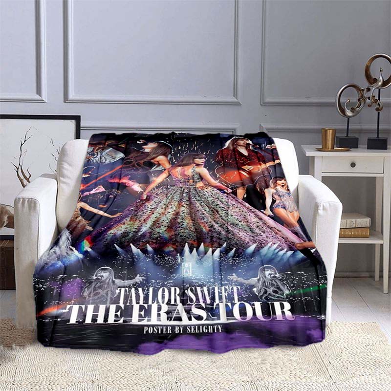 Coperta K-PopT- Taylor-S-Swift - Regalo per Fan - Adatta per Casa, Tempo Libero, Campeggio e Viaggio - Coperta Multifunzionale