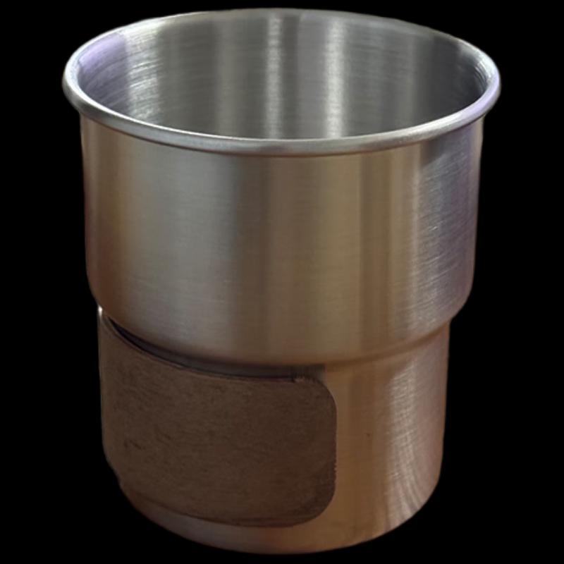 Stag Tone Matte Stainless Steel Camping Mug with Wooden Sleeve