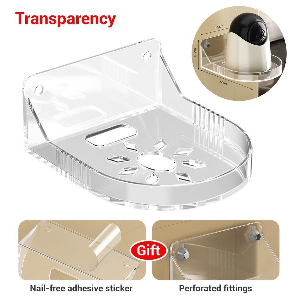 Universal Monitoring Stand  Floating Wall Shelf  No Drilling Shelves Holder Clear Monitoring Bracket