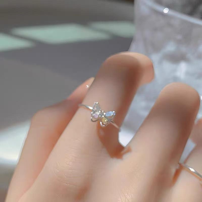 Elegant 925 Sterling Silver Butterfly Open Ring for Women – Exquisite High-End Versatile Index Finger Jewelry