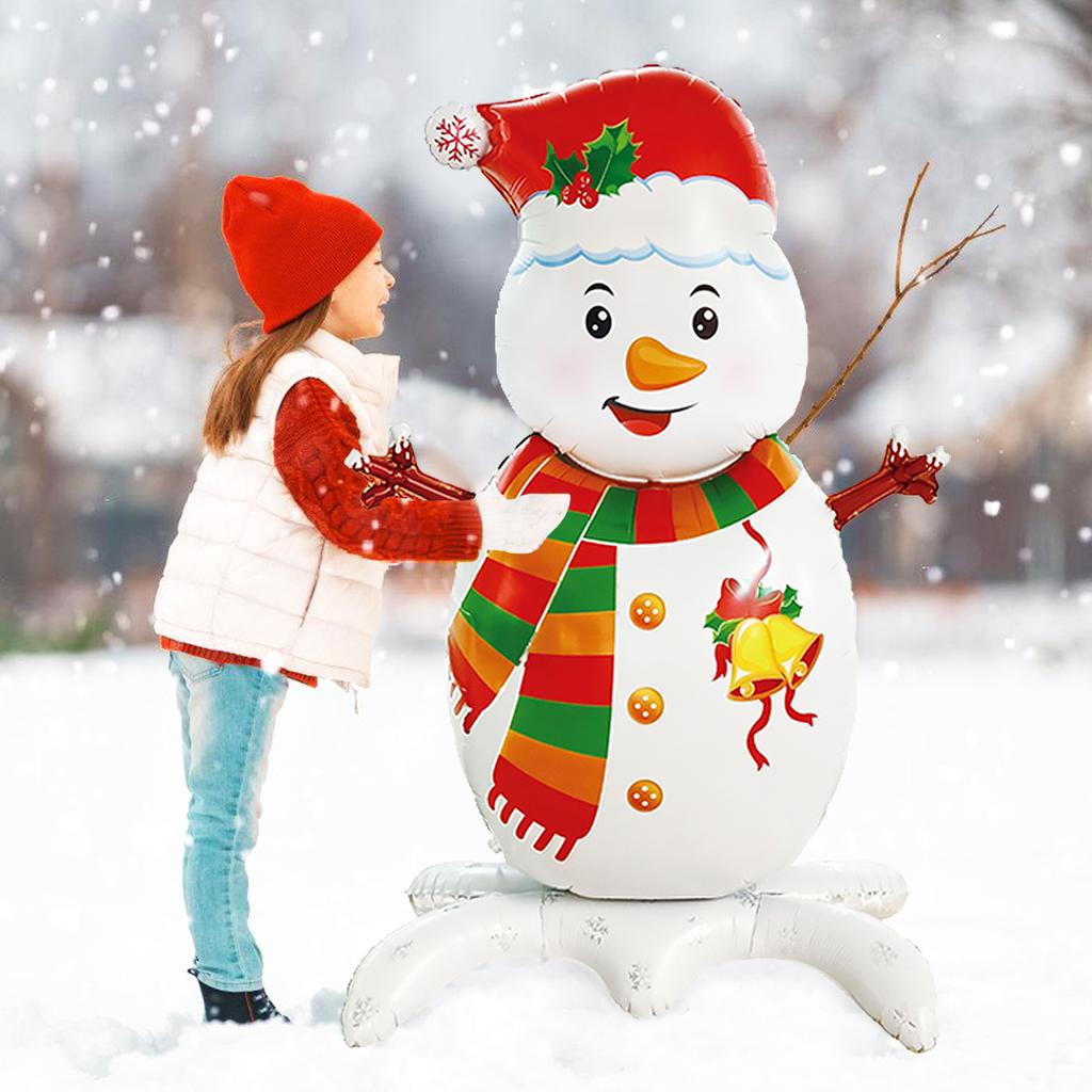 1 Stück 50 Zoll Weihnachts-Schneemann stehend Folienballon, Weihnachtsfeier Dekorationsballon, Feiertagsveranstaltung und Szenendekoration