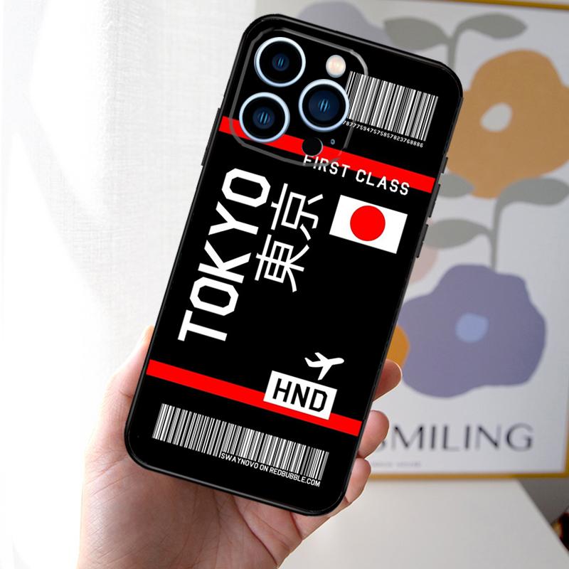 Boarding Pass Plane Ticket Phone Case For iPhone 16 15 11 13 12 14 Pro Max Mini X XR XS 7 8 Plus Soft Cover