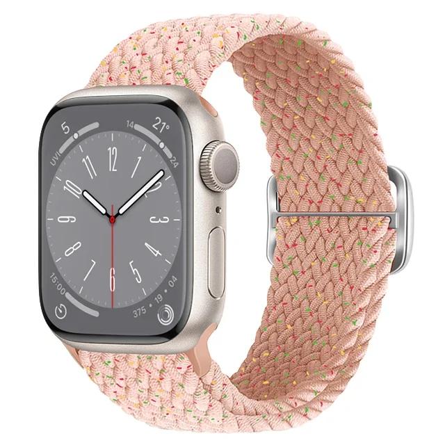 Braided Solo Loop For Apple Watch Ultra Band 40mm 44mm 41mm 38mm 49mm 45mm Elastic Nylon Bracelet iWatch Series 9 8 7 3 Se Strap