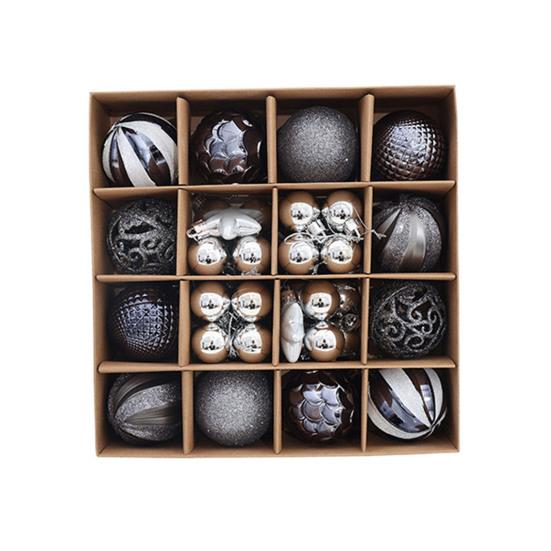 42 Buc. Ornamente Pictate pentru Globuri de Crăciun Set Decor Agățat din Plastic pentru Brad și Petrecere Incasabile Ușoare Festive Decor de Casă