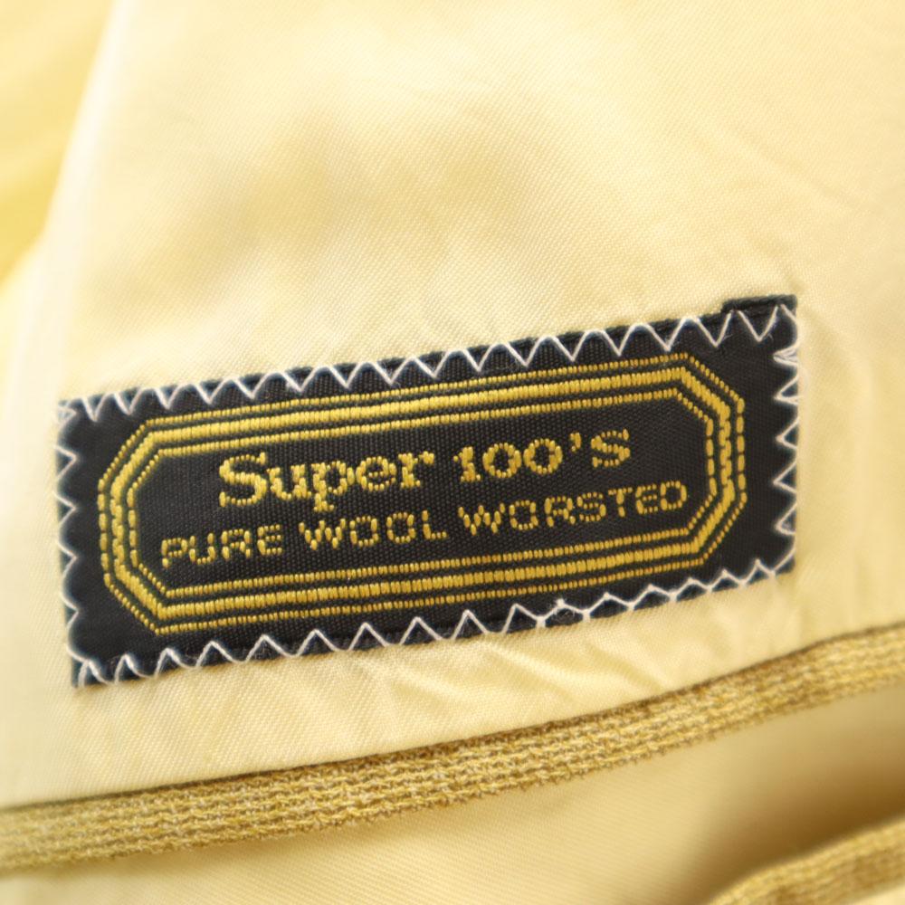 Hermes Made In Italy SUPER 100’s Tailored Jacket 50 Yellow Beige Blazer Men's Used