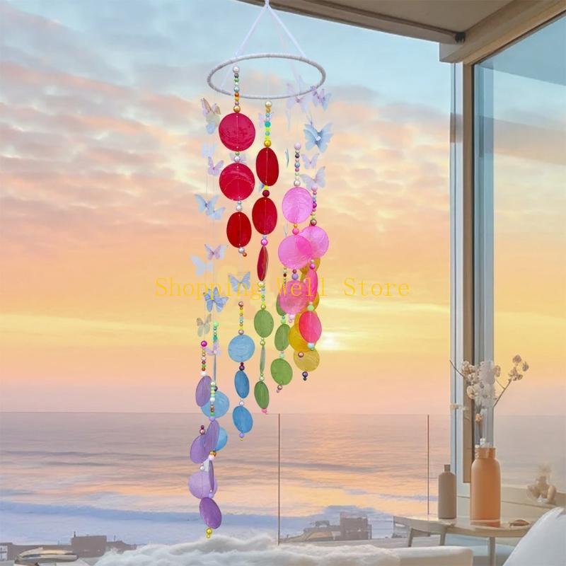 KX4B Decorative Butterfly Seashells WindChimes Pack, Mix Color for a Personals Touch in Decoration