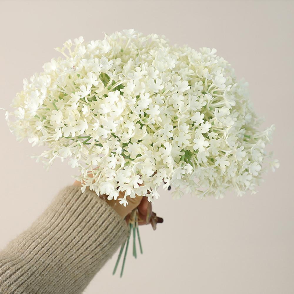 Soft Rubber High Quality Artificial Baby's Breath Bouquet 3 Stem Gypsophila Fake Flowers Wedding Home Party DIY Floral Decors