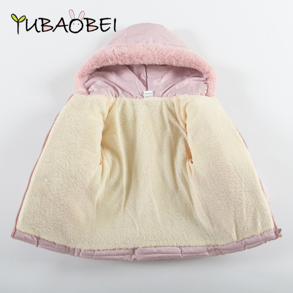 Infants Winter Parkas Girls Down Coats Thickened Fashion Cotton Padding Jacket Hooded Outwear for Baby