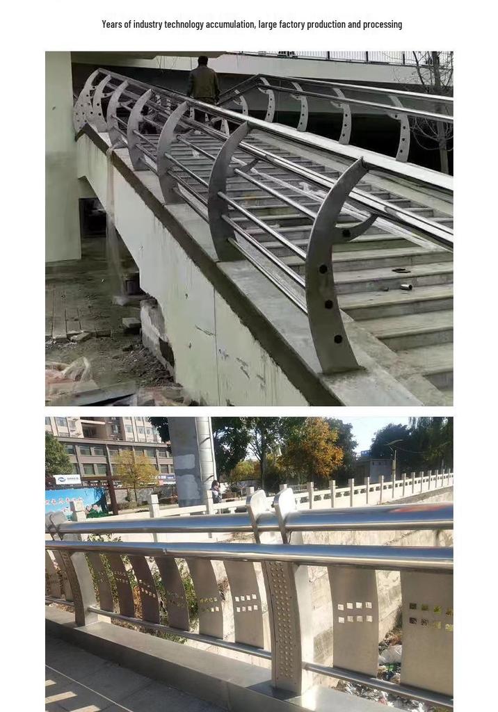 Thickened 201/304 Stainless Steel Bridge Lighting Guardrail