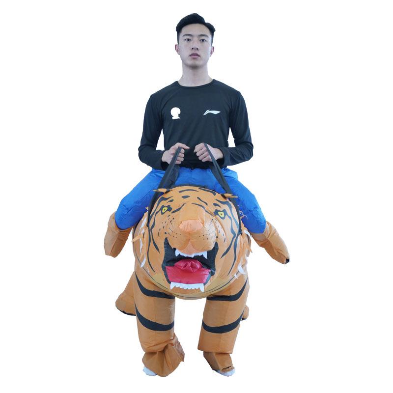 Tiger aufblasbarer Anzug reitet Bestie aufblasbares Kostüm Halloween Explosives Partyauftrittskostüm Direktverkauf