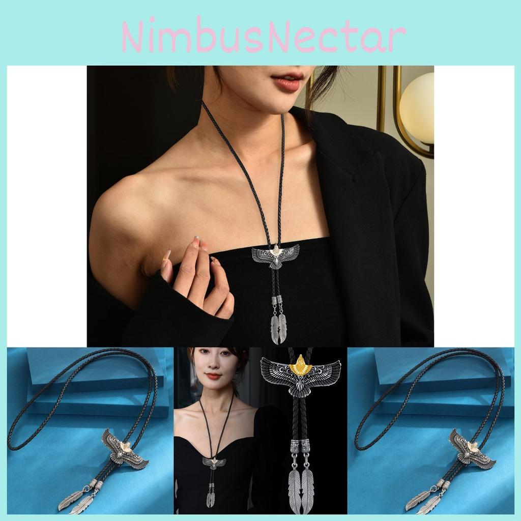 Inspired Distinctive Nature Bolo Tie With Gold Eagle Pendant Versatile Accessory For Everyone