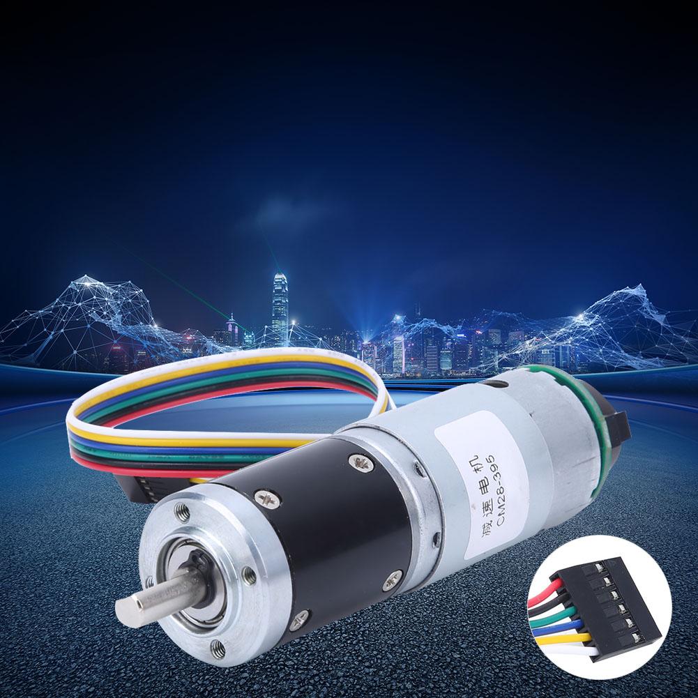 12V 330RPM Metal DC Geared Motor Speed Reduction Motor with Encoder