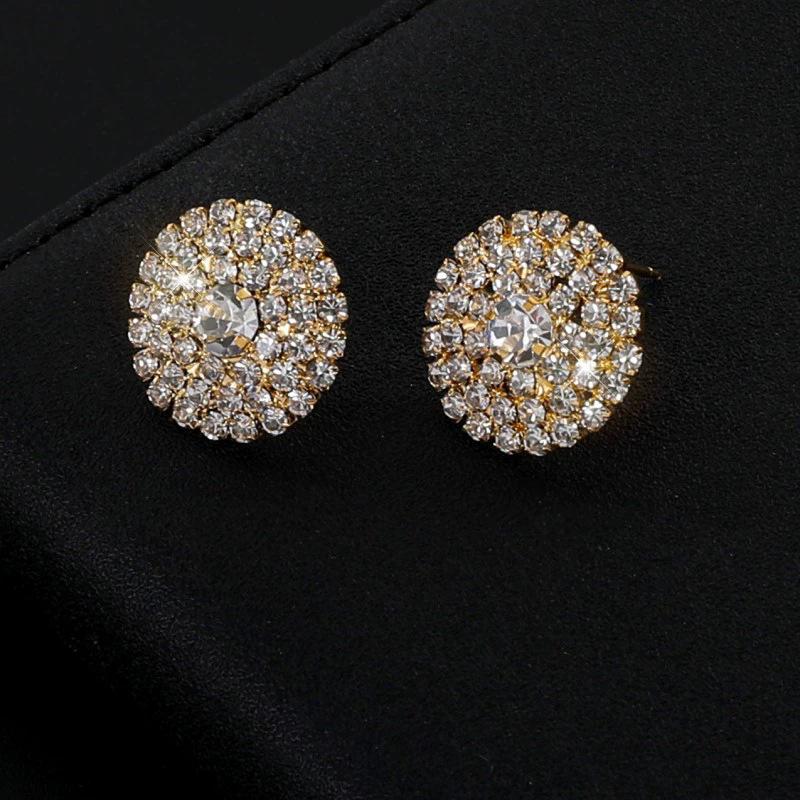 stud earrings, necklace, banquet dress accessories, bridal three-piece set, earrings, collar, open bracelet set.