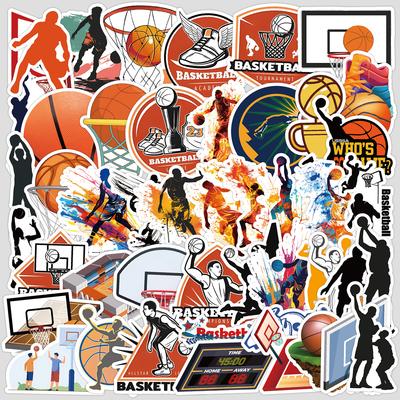 50 Sheets of Basketball Graffiti, Personalized Sports, Children's Creativity, DIY Skateboard Luggage Stickers, Waterproof