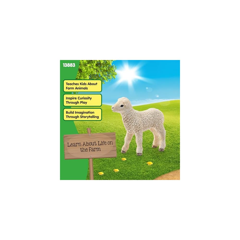 Schleich Farm World Sheep (Lamb) 13883N Figurine Toy for Kids