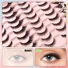 30 Pairs Of Oblique Flying Fox Eyes Large-Capacity Mixed False Eyelashes Natural Thick Simulated Eyelashes