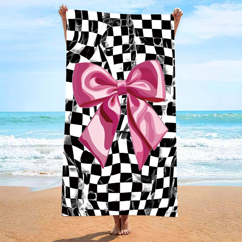 Sugar Skull Floral Beach Towel Day of The Dead Polyester Bath Towel Quick Dry Sandproof Blanket for Summer Swim Pool Travel
