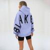 Streetwear Hoodie For Women Thick Polyester With Letter Graphic Fall 2023
