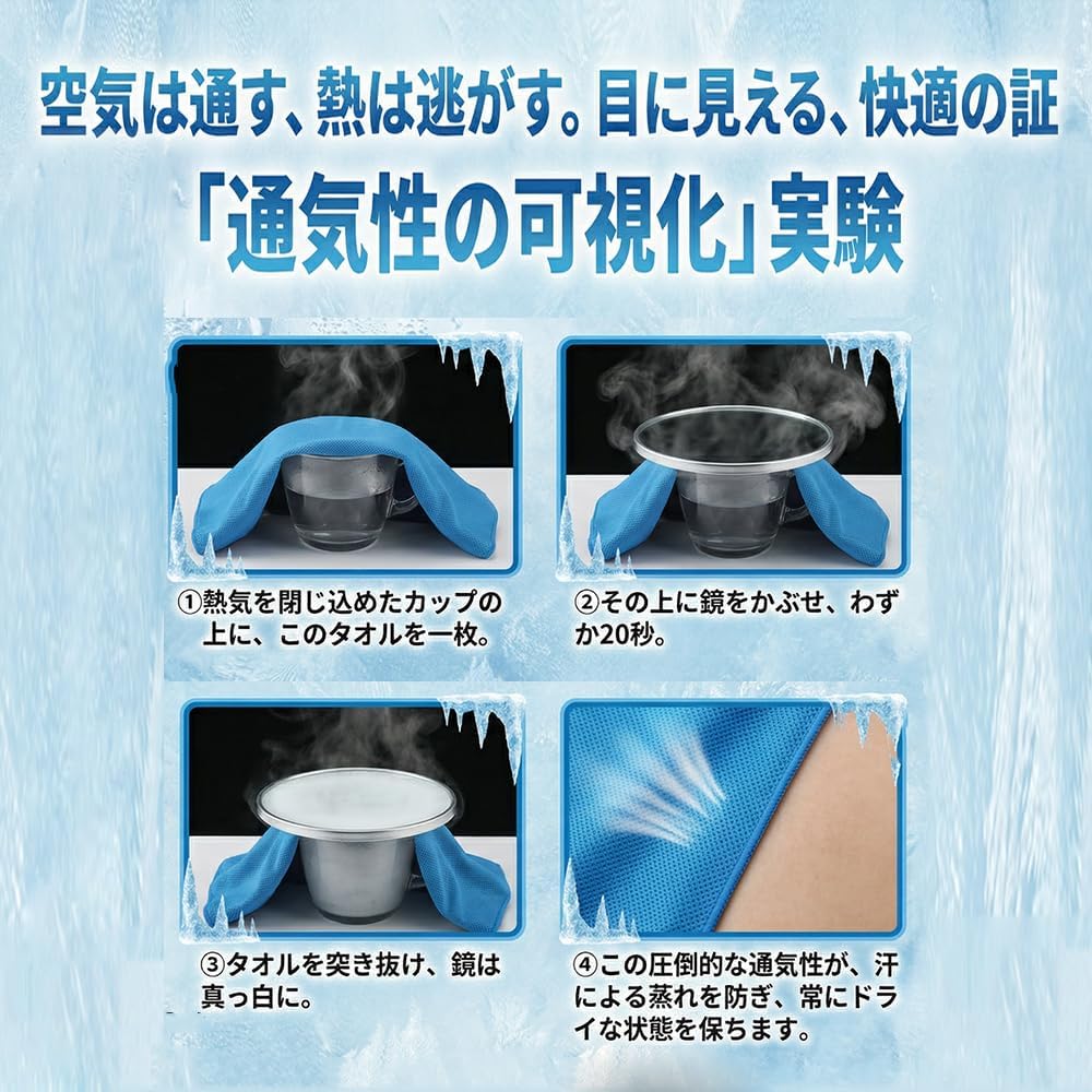 Hooded Cape with Cooling Cap Heatstroke UV Fiber Material Easy Cooling by Simply Wetting with Water Secure Hook Included Prevents Falling Off