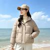 Thickened cotton-padded clothes Women's winter short loose stand-up collar bread clothes Jacket Versatile commuter style