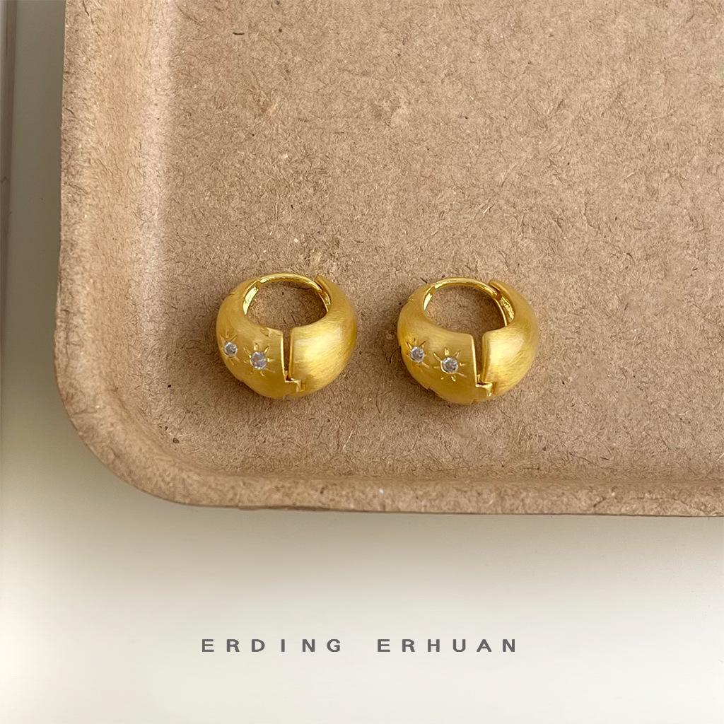 Brushed mango zircon matte commuter new earrings earrings Yiwu jewelry