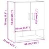 Wall Cabinet Concrete Gray 60x31x70 cm Wood Based Material