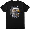Unisex Bald Eagle T-Shirt Realistic Eagle Head Graphic Patriotic Animal Tee
