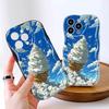 Kreslený vzor krémová textura pouzdro vlnitý okraj měkký silikonový kryt pouzdro na telefon pro iPhone Samsung Huawei Honor Xiaomi Redmi Infinix Tecno